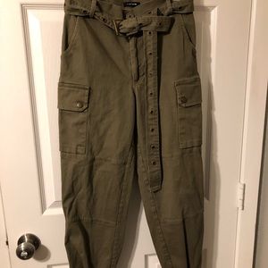 Fashion Nova Green Cuffed Cargo Pants